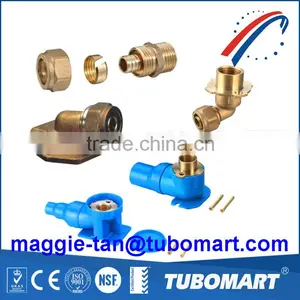 Brass Compression Pex Fitting for Pex Multilayer Water Pipe thumbnail-1
