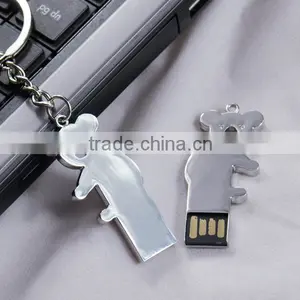 Wholesales Factory Price Promotional Metal Bear Usb Flash Drive thumbnail-3
