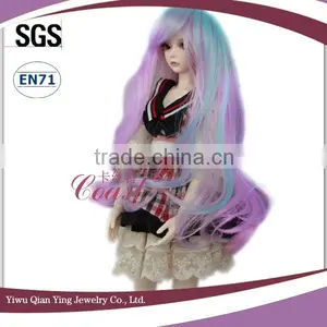 Fashion Bule and Purple Synthetic Curly Lolita 1 BJD Doll Wigs Quality Choice thumbnail-3