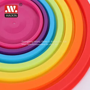 Plastic Kitchen Container Colorful Storage Lunch Box Folding Feeding Bowl Non Toxic Food Container thumbnail-4