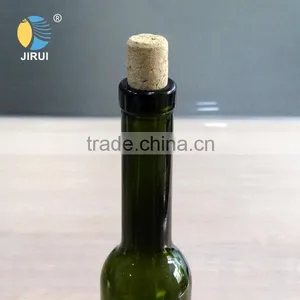 Factory Customized 375ml Black Green Wine Bottle With Cork thumbnail-5