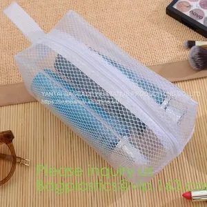Swimwear Clothing Packaging Zipper Bag Pouch Cosmetic Makeup Zip Lock Slider Bags Manufacturer Cosmetic Bag Transparent thumbnail-2