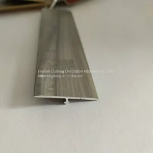 Door Aluminum Alloy Laminate Flat Buckle SPC Stone Plastic Floor Edge Bar Cabinet Window Sill Staircase Right Angle Closing Line thumbnail-2