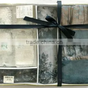 100% Polyester Bathroom Set With Ceramics Accessary thumbnail-2