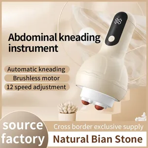 Electric Intelligent Stone Hot Compress Body Massager Kneading Belly Slimming Fat Burning Belt Abdominal Massage Products thumbnail-2