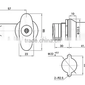 CE RoHS 2015 FEILEI MS302-1 Wenzhou Factory Sell Zinc Alloy Safety Cabinet T Oval Handle Lock With Key thumbnail-5