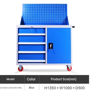 H1800 x W1000mm Freestanding Warehouse Tool Cabinet - High Capacity 4-Shelf Metal Storage Unit for Inventory Management thumbnail-2