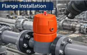 PVC-U Diaphragm Valve Fail Safe Close Backing Flange ANSI for Water Treatment thumbnail-3