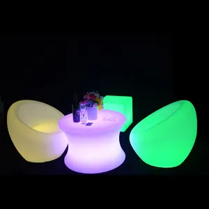 Illuminated Garden Chair Waterproof Square Seat Outdoor Wireless Remote Control Flashing Led Chair Light thumbnail-1