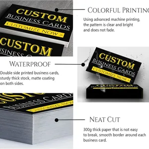 Custom Business Cards Customize With Logo Personalized for Small Business Customized Double-Sided Printing Waterproof Business Card thumbnail-4