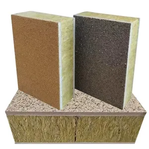Fireproof Rock Wool EPS XPS Core Thermal Insulation Decoration Board Stone Texture Waterproof Facade Cladding for Building thumbnail-1