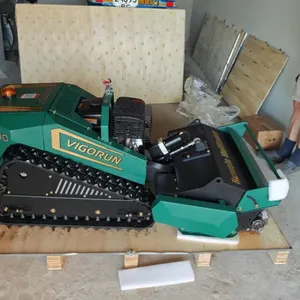 Orchard Farm Roadside Grass Management Remote Mulcher Gasoline Flail Mower Crawler Brush Cutter Machine thumbnail-3