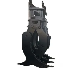 Factory Direct 20T Excavator Stone Grab OEM Custom Tine & Pin Size | 360° Hydraulic Rotary Grapple Supplier With Slew Bearing Drive, QC Certified thumbnail-5