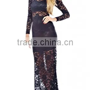 2014 High Quality Full Lace Maxi Drss thumbnail-1