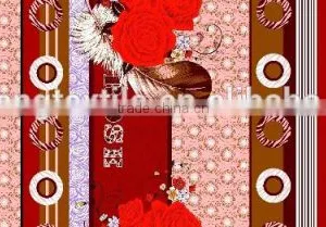 Beautiful Flower 100% Polyester Microfiber Bedsheet Fabric for Home Textile thumbnail-1