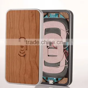 Three Coil Transmitter Wooden Wireless Transmitter /qi Wireless Charger thumbnail-1
