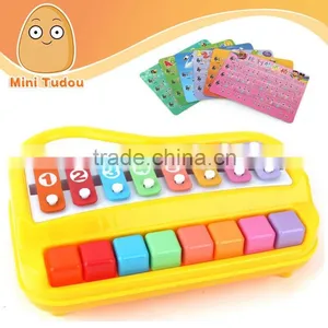2014 Hot Import Toys Cute 8 Tones Colorful Hand Knock Piano Baby Kid Enlightenment Development Musical Toy Girl Toys For Kids thumbnail-1