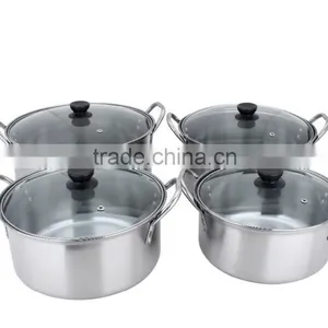 Hot Sale 8 Pcs Stainless Steel Aluminum Non-stick Soup Pot / Induction Stock Pot Set thumbnail-5