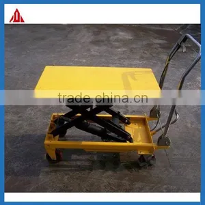 SJYS-800 Mini Hydraulic Hand Scissor Lift Table0.5~1.7m,capacity 1000kg,net Weight 225kg,table Size 1220*610*80mm thumbnail-1