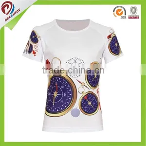 Cheap New Model Design Polyester T- Shirts White thumbnail-1