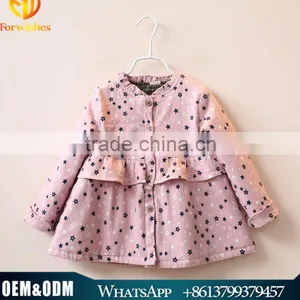 Korean Children Clothing Girl Spring Coats Kids Long Sleeve Stringy Selvedge Roung Collar Girl Princess Outwear thumbnail-1