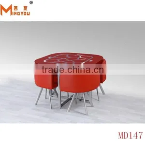 Hebei Home Furniture Glass Kinds of Dining Table thumbnail-1