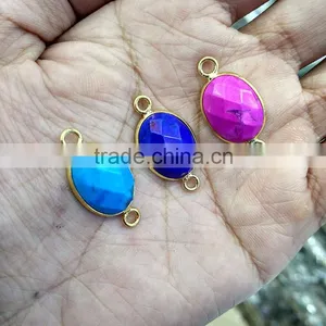 JF8602 Colourful Gold Plated Turquoise Connectors thumbnail-1