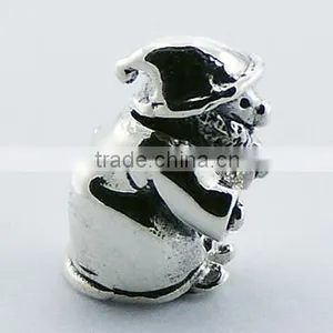 Plain Sterling Silver Gnome Bead Adorable Fine Details thumbnail-1