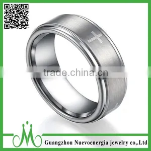 High Quality Wholesale Tungsten Jewelry for Men Discount Price Sale Tungsten Carbide Men's Ring thumbnail-1