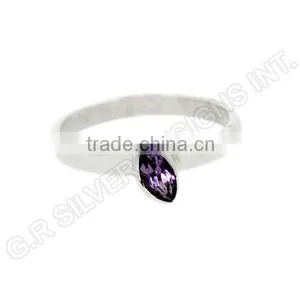 Amethyst Gemstone Sterling 925 Silver Wholesale Rings Jewelry,handcrafted Cute Design Fashion Rings Jewellery thumbnail-1