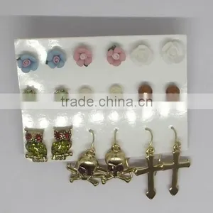 9 Pairs Owl Earring Pack thumbnail-1