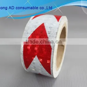 Factory Price Honeycomb Reflective Tape Arrow Red & White Reflective Film Reflective Adhesive Tape Guangzhou thumbnail-1