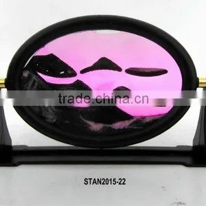 MOTION ART/MULTIPLE LEVELS, SANDSCAPE MOVING SAND PICTURE WITH OVAL FRAME (STAN2015-22) thumbnail-1
