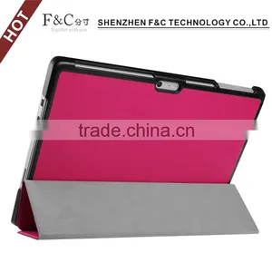 Customized Light Up Flip Leather Folio Tablet Case For Microsoft Surface Pro Tablet thumbnail-1