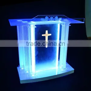 Factory Produce Acrylic Church Organic Glass Pulpit thumbnail-1