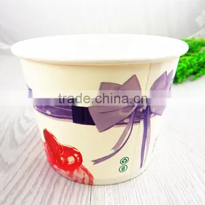 520ml 16oz Custom Printing Disposable Ice Cream Frozen Yogurt Paper Cup Bowl thumbnail-2