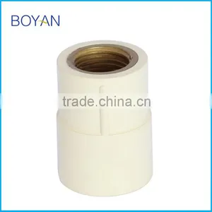 Chinese Supplier Hot Water Copper Thread Plastic Pipe Fitting Cpvc Coupling With Brass Female thumbnail-1