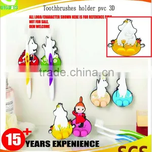 Soft Pvc Kids Personalized Plastic Toothbrush Holder Cutie Fun Toilet Items thumbnail-1