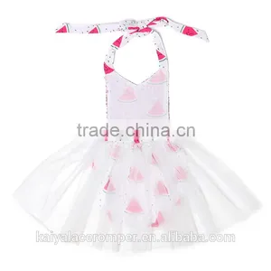 2016 Hot Sale Baby Ruffle Watermelon Printed Romper Backless Girls Fashion Breathable Romper thumbnail-2
