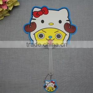 2016 Hot Selling Cartoon Design pp Plastic Manual Hand Fan Promotional Fan Advertising Hand Fan thumbnail-1