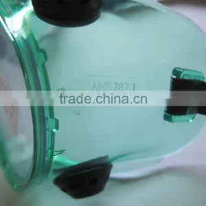 Replaceable Lens Medical Security Goggles PVC Security Goggles EN 166 PC Lens Security Goggles Green Security Goggles for Sales thumbnail-4