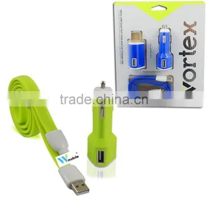 Top Sale 4 in 1 Charger Set Wall Charger +car Charger+USB Cable+EVA Zipper Bag With FCC,CE ,CA65,VI Compliant thumbnail-3
