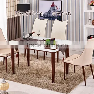 Modern High Quality Dining Table Combination Minimalist Glass Dining Table thumbnail-1