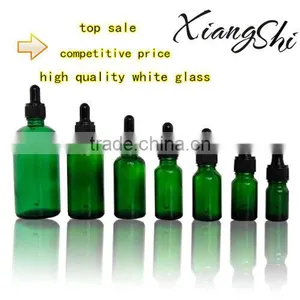 Green Glass Essential Oil Bottles With Plastic Dropper thumbnail-1