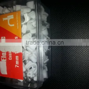 Supply White Circle Nail Cable Clamps 9mm Packaging as Customer Requested thumbnail-1