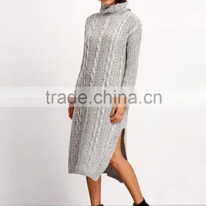 CASUAL WINTER DRESS WOMEN SWEATER DRESS thumbnail-2