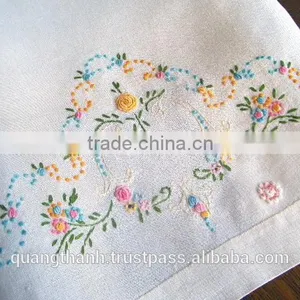 DAISY TEA TOWEL ,embroidery Guest Towel thumbnail-1