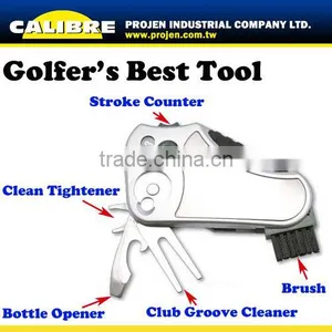 CALIBRE Promotion Gift All in One Golfer's Best Tool With Golf Tees Holder Multi Golf Tool With Ball Marker thumbnail-1