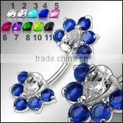 Crystal 316L Eyebrow Ring Crystal Body Jewelry thumbnail-1