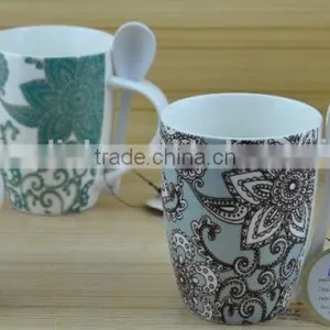 14OZ Colorful Merry Christmas Fully Decal Printed Coffee Cups, Shiny Surface New Bone China Mug, KL5001-A423 thumbnail-2